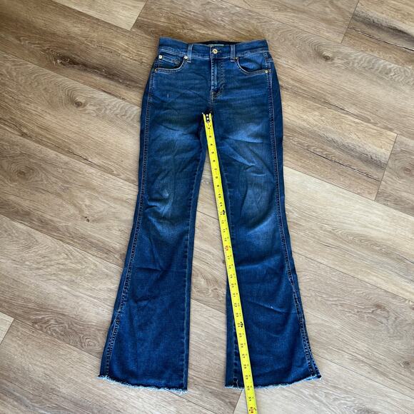 7 FOR ALL MANKIND Women's Bootcut Tailorless Jeans Size 27 In Medium Wash - Picture 6 of 14